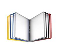 Organisateur de référence mural en PVC, dossier d'affichage à rabat bureau avec 20 poches double face, porte-documents au format lettre for le stockage fichiers A4