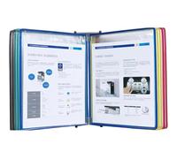 Organisateur De Référence Mural Ou De Bureau Deluxe - Présentoir À Feuillets Mobiles (capacité De 20 Pochettes) Pour Documents Au Format Lettre - Support De Consultation(B)