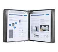 Organisateur De Référence Mural Ou De Bureau Deluxe - Présentoir À Feuillets Mobiles (capacité De 20 Pochettes) Pour Documents Au Format Lettre - Support De Consultation(A)