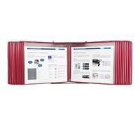Organisateur De Référence Mural Ou De Bureau Deluxe - Présentoir À Feuillets Mobiles (capacité De 20 Pochettes) Pour Documents Au Format Lettre - Support De Consultation(D)