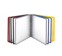 Organisateur de référence mural Système bureau en PVC avec 20 pochettes d'affichage double face Format lettre Dossier à rabat for le stockage documents A4 d'atelier