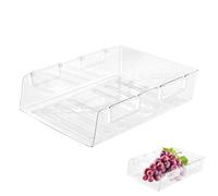 Organisateur de réfrigérateur empilable - Tiroir de rangement pour réfrigérateur - Sans BPA - Boîte de rangement transparente - Pour garde-manger, congélateur, armoire, bureau (A)