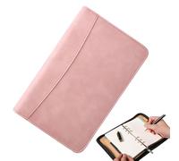 Organisateur de reliure d'argent - Ordinateur portable élégant A6 Finance Tracker, Couverture en cuir PU Drable | Système de livres d'économie budgétaire multifonctionnel, fermeture éclair portable