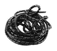 Organisateur de Reliure de Protection de Fil en Spirale, matériau PE de qualité supérieure, Flexible, Durable, Ignifuge, pour la Maison, Le Bureau, la télévision, la Gestion des (Noire)