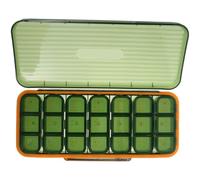 Organisateur de Remède Compact Portable à 7 Jours Multi-grilles Vert | PP et Abs, Boîtier Scellé, Format de Poche, pour Transport Quotidien, Rangement Ordonné