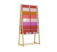 Organisateur De Rouleaux De Tissu Commercial, Chariot De Rangement En Vinyle D'une Capacité De 15 Rouleaux, Support De Ruban Double Face For Rouleaux De Vinyle/rouleaux De Cuir/film For Vitres(Gold,17