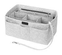 Organisateur de Sac à Main pour Femmes, Betoores Bag in Bag Pochette Sac de Rangement Intérieur avec à Fermeture éclaire pour Speedy 30(Gris Clair,XL)