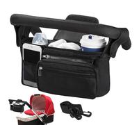 Organisateur de sac de poussette, organisateur de caddie de poussette - Sac de poussette pour bébé de grande capacité Attache de sac de poussette,Sac à couches pour poussette, pochette pour poussette