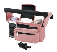 Organisateur de sac de poussette, organisateur de caddie de poussette | Sacs de rangement de poussette de fixation de sac de poussette de grande capacité - Sac à couches pour poussette, pochette pour