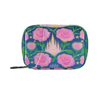 Organisateur de sacs médicaux Dreamy roses roses avec compartiments amovibles Organisateur de pilules réutilisable pour portefeuille