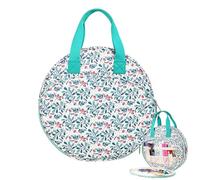 Organisateur de serrures de broderie, frère -in -law, frère rond -dans le sac de transport de projets, sac de rangement rond pour accessoires de broderie, artisanat portable avec d