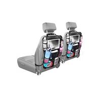 Organisateur de Siège de Voiture pour enfants - 9 compartiments - Inclut un support pour tablette - Lot de deux - Noir