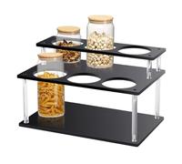 Organisateur de sirop de café, rack de sirop acrylique, affichage de stockage à 2 mètres, 12,6x7.48x7.09 pouces Accessoires d'étagère de cuisine compacts, idéal pour le vin, l'alcool et l'organisation