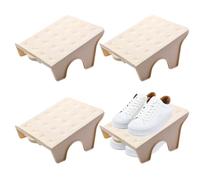 Organisateur de Slots à Chaussures, Organisateur de Machines à sous, 4pcs, empilement de Chaussures à Double Couche Support d'espace de Chaussures en Plastique Savers de Rangement de Chaussures Organ