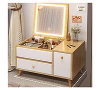 Organisateur de Soins de la Peau, Makeup Organizer Makeup Storage Box Cabinet，Small Dressing Table for Cosmetics Skincare Lipstick Jewerly and Makeup Brushes,Simple Dresser for Countertop Window, VIT