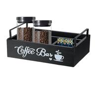 Organisateur De Station De Café - Poids De Stockage De Sac De Thé, Support De Cafetière En Bois | Organisation De Cuisine Design De Style Ferme Pour Accessoires De Rack Pour Condime