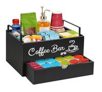 Organisateur de station de café - Support de rangement sur comptoir, tiroir à capsules compact, étagère à boissons peu encombrante, support moderne | Arrangement de brassage soigné pour l'affichage d'