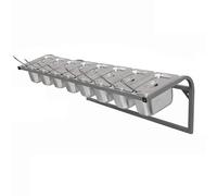 Organisateur de Station de Garniture de Pizza en Acier Inoxydable, Cuisine, Restaurant, Garde-Manger, conteneurs de Buffet muraux, Ensemble de sauces, Fruits, i
