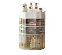 Organisateur de stockage cosmétique Boîte de rangement de maquillage à 4 niveaux, présentoir de rangement for cosmétiques avec tiroirs et étagère de rangement ouverte, avec support à bijoux, grande ca