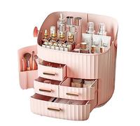 Organisateur de stockage cosmétique Boîte de rangement de maquillage, organisateurs et rangement de supports de maquillage, organisateur de cosmétiques avec tiroirs et support à bijoux, for produits d