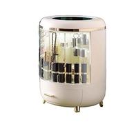 Organisateur de stockage cosmétique Boîte de rangement for trousse de maquillage de grande capacité avec lampe interne et miroir LED, boîte de rangement for cosmétiques, organisateur de cosmétiques, p