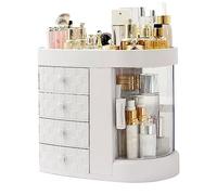 Organisateur de stockage cosmétique Organisateur de maquillage en plastique avec tiroirs, vitrine de parfum et boîte de rangement de cosmétiques, idéal for salle de bain, commode, comptoir Organisateu