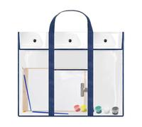 Organisateur De Stockage D'affiches-conteneur D'art En PVC, Rangement Pliable De Qualité Musée À Fermeture Éclair, Support De Sac D'affiche Transparent Extra Large, Sac D'œuvres D'art Transparent Avec