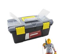 Organisateur de stockage d'outils - Boîte spacieuse de grande capacité, boîtier de réparation multi-compartiment, porte-kit portable, conteneur d'alimentation de construction robuste | Stockage d'équi