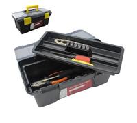 Organisateur de stockage d'outils - Boîte spacieuse de grande capacité, boîtier de réparation multi-compartiment, porte-kit portable, conteneur d'alimentation de construction robuste | Stockage d'équi