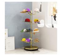 Organisateur de support de chapeau 4 5 6 7 8 couches autoportant, support de présentoir de casquettes modernes robustes en or pour chapeaux pour hommes/chapeaux pour femmes/casquettes de baseball,