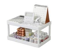 Organisateur de support de rangement de bureau | Boîte à épices double couche - Organisateur de bureau peu encombrant, Organisateur empilable pour casiers de bureau, dortoirs, chambres