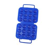Organisateur de support d'œufs en plastique robuste, étui de rangement double face, pour cuisine et armoire - Bleu (bleu)
