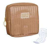 Organisateur de Tapis menstruel - en Cuir PU Portable, Sac de Serviette | Poche périodique discrète avec Fermeture éclair pour Adolescentes, tampons de Support compacts, Coussins