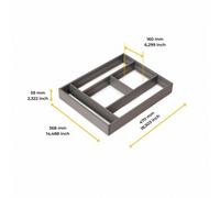 Organisateur de tiroir Alumount pour Vertex et Protone - anthracite - 450x500 mm EMUCA