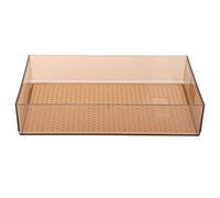 Organisateur de tiroir d'armoire de cuisine plateau à couverts cuillère couteau fourchette boîte de rangement de séparation organisateur en plastique durable pour ustensiles de (Café grand)