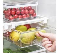 Organisateur De Tiroir De Réfrigérateur - Boite Rangement Frigo Transparente Tiroir Organisateur De Réfrigérateur - Récipient Pour Aliments Boissons - Cloison De Frigo De 30 À 44 cm