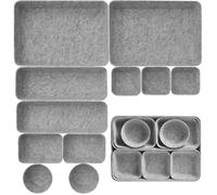 Organisateur de tiroir en feutre - DOK - 11 pièces - Empilable - 5 tailles - 27,5x20x5 cm - 26,5x9,5x5 cm - 13x9x5 cm
