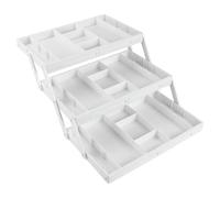 Organisateur de Tiroir - Panier de Rangement Couverts Cuisine Pliable ABS, 2/3 Couches | Organisateur Pliable Multifonctionnel Pour Cosmétiques, Bijoux, Outils, Bureau Domestique, Rangement