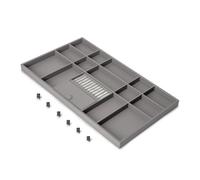 Organisateur de tiroir pour dressing Quartz - finition titane - module 900 mm EMUCA