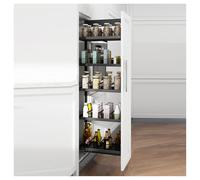 Organisateur de tiroirs coulissants pour armoire à 3-7 niveaux, panier coulissant sur rail souple, étagère de rangement haute avec séparateurs, pour espaces étroits et hauts (260 x 370 x 6 niveau