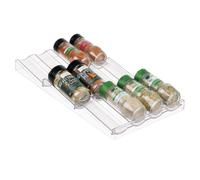 Organisateur de tiroirs de cuisine - mDesign - Rack à épices en plastique à 3 niveaux - Transparent