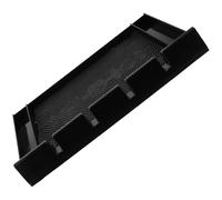 Organisateur de Tondeuse de Barbier Noir pour Poste de Coiffure | Pp et Silicone, Peut Accueillir 4 Tondeuses, Tapis en Grille Patin Protecteur
