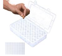 Organisateur De Transparent - Mallette De Rangement En PP 60 Ou 24 Emplacements De Grille Avec 64 Autocollants D'étiquettes, Boîte De Tri De Jardinage Portable, Récipient De Conservation Des G