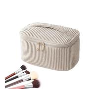 Organisateur de trousse de maquillage - 8,66 pouces | Trousse de toilette en velours côtelé - Grand rangement cosmétique pour femmes, filles, , école, bureau, pinceaux à lèvres, articles de pape