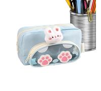 Organisateur De Trousse En Tissu Oxford Et Peluche - Trousses, Boîte À Stylos Au Design Animal, Multifonctionnelle | Sac De Rangement Avec Fermeture Éclair Pour Élèves, Garçons, Filles, Adultes, Gomme