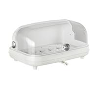 Organisateur de vaisselle à thé | Boîte de rangement transparente anti-poussière avec couvercle, grande capacité avec égouttoir antidérapant pour théières et tasses, accessoires de cuisine pour salle