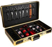 Organisateur de valise de coiffure, aluminium durable, serrure sécurisée, design compact