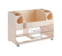 Organisateur de vanité, salle de bain crémeuse, rose, verte, décorative, pour rack de bureau, pour le stockage de toilettes, les médicaments, le maquillage, les bijoux, la commode, le placard, la cuis