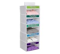 Organisateur de vêtements hebdomadaires pour - Stockage de vêtements à Cinq Niveaux, Organisateur de Robes de Lundi à Vendredi,pour Chambre dortoir Maison Armoire Porte Filles Ado