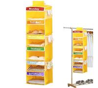 Organisateur de vêtements pour par Semaine | Organisateur de vêtements du Lundi au Samedi | Organisateur de -Robe hebdomadaire pour organisateurs de vêtements Quotidiens avec 3